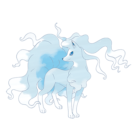 Ninetales Alola official artwork